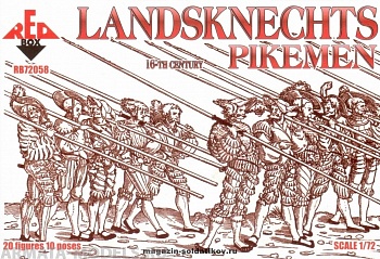 RB72058 Фигуры Landsknechts (Pike)  16th century 