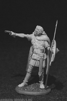 CHM-54278(M). Франкский воин, 5-6 века н.э.54 мм. Материал - белый металл.