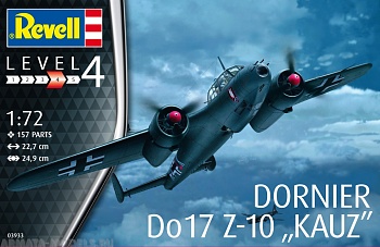 03933 Немецкий бомбардировщик Dornier Do 17Z-10 времен Второй мировой войны
