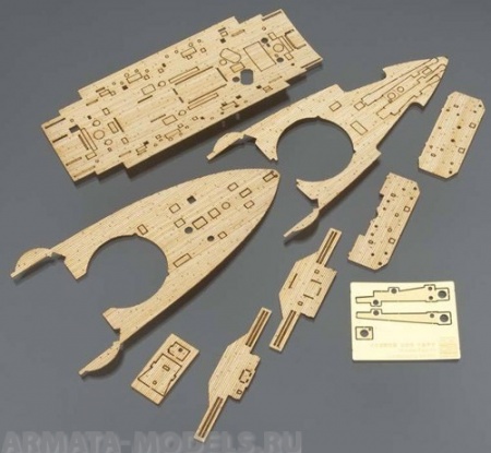 72148 Фототравление: WOODEN DECK FOR Z21(40021-4)  IJN BATTLESHIP MIKASA