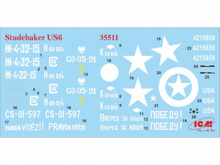 35510 Studebaker US6 с советскими водителями II МВ ICM