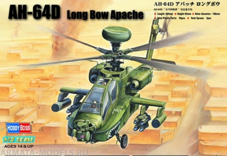 87219 Вертолет AH-64D Long Bow Apache Hobby Boss