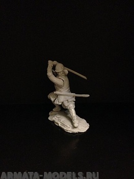 562ТБ Пеший самурай замахивающийся мечем,