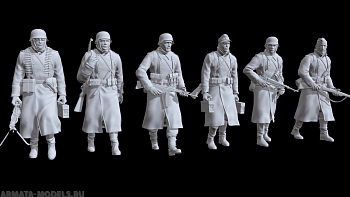 НЕ-35070 Фигурки 3д "Уставшие солдаты" 6шт