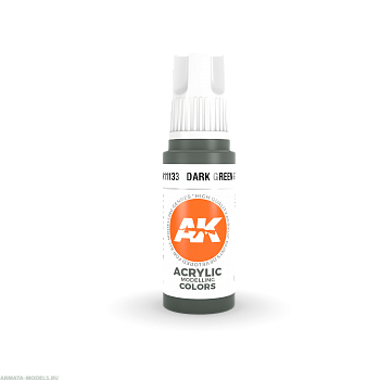 AK11133 Краска акриловая Dark Green-Grey 17ml