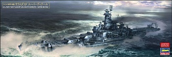 30048 Корабль U.S. NAVY BATTLESHIP USS SOUTH DAKOTA SUPER DETAIL (HASEGAWA) 1/700