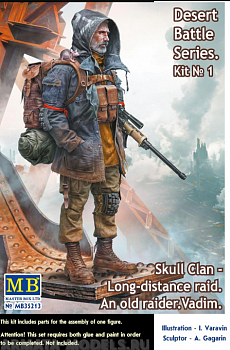 MB35213 Фигуры, «Постапокалиптика. Битва в пустыне. Клан Черепа - Дальний Рейд. Набор №1. Старый рейдер. Вад