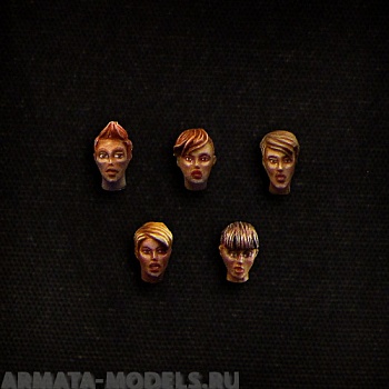 fem-head-short female short-haired heads (5pcs)