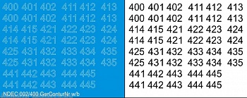 NDEC002/400 Современные бортовые номера на немецкую БТТ. Цвет – контур белый +черный