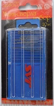 4272J Мини-сверла, диаметр 0,3 - 1,6 мм, набор, 20 шт., HSS 4241, нитрид-титановое покрытие