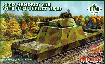 UMmt629 Бронированная платформа ПЛ-43 с танком Т-34/76