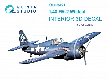 QD48421 3D Декаль интерьера кабины FM-2 Wildcat (Eduard)
