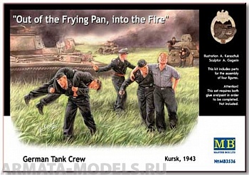 Набор фигурок MB3536 Немецкий танковый экипаж, Курск, 1943, фигуры 