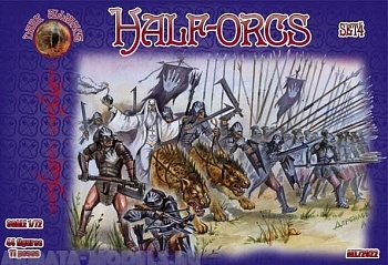 ALL72022 Фигуры Half-Orks set 4 1/72