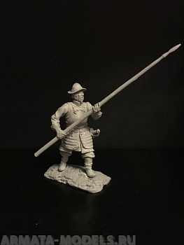 152ТБ Пеший пикинер в доспехе с пикой   идущий в атаку