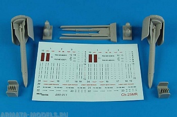480011 Конверсионный набор Ch-25MR (AS-10 Karen) Air-to-Ground Missile+пилон  (Eduard Brassin) 1/48
