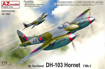 AZ7653 Сборная модель самолета DH-103 Hornet F.Mk.3