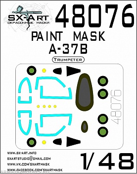 48076SX Окрасочная маска A-37B Dragonfly (Trumpeter)