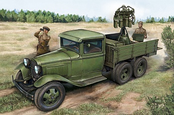 84571HB Грузовик GAZ-AAA with Quad Maxim AA Gun