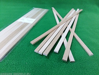 5152SV рейки 3х8 мм - длина 300 мм - липа - 8 шт