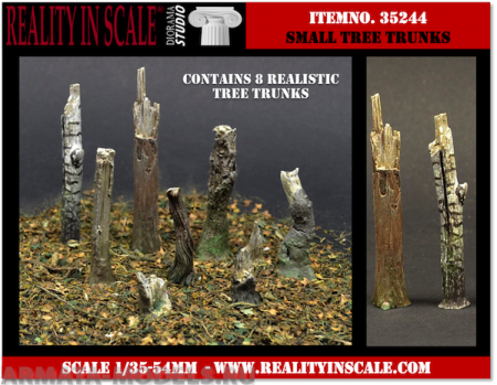 35244RIS Small Tree Trunks - 8 resin pcs.